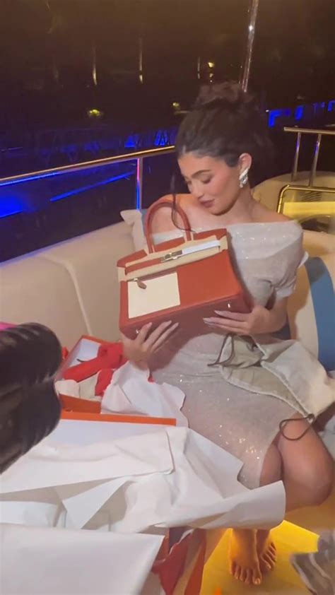 kylie jenner hermes crocodile|Kylie Jenner receives rare Hermès Birkin bag for her birthday.